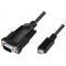 LogiLink Câble adaptateur USB-C - RS232, 1,2 m, noir