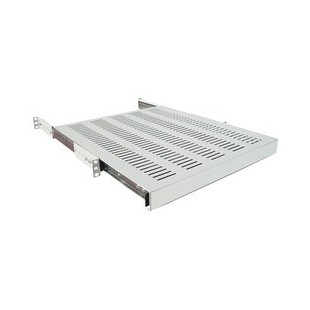 LogiLink Etagère 19', 1 U, téléscopique, (P)400 mm, noir