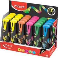 Lot de 24 : Maped Surligneur FLEX, pointe flexible, présentoir de 24