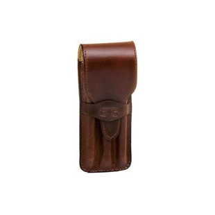 MIKA Etui à stylos pour 3 stylos, cuir, marron