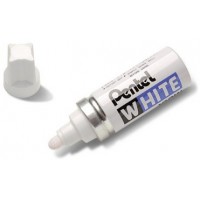 Pentel Marqueur permanent X100W, pointe ogive, blanc