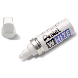 Pentel Marqueur permanent X100W, pointe ogive, blanc