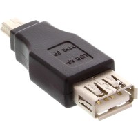 Adaptateur USB 2.0, InLine®, prise femelle A sur Mini-5pin prise