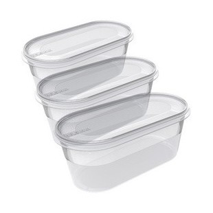 plast team Set de 3 boîtes de congélation Helsinki, 0,8 L