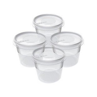 plast team Set de 4 boîtes de congélation Helsinki, 0,3 L