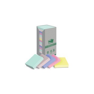 Post-it Bloc-note adhésif Recycling, 127 x 76 mm, 5 couleurs