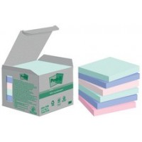 Post-it Bloc-note adhésif Recycling, 38 x 51 mm, 6 couleurs