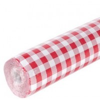 PROnappe Nappe en papier damassé 'Vichy', (l)1,2 x (L)10,0 m