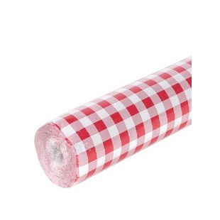 PROnappe Nappe en papier damassé 'Vichy', (l)1,2 x (L)10,0 m