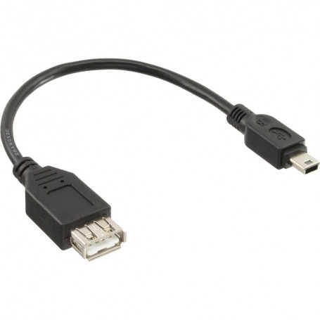 Câble USB 2.0 InLine® A femelle à Mini 5 broches mâle 0.2m