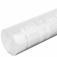 PROnappe Nappe en papier damassé, (l)1,2 x (L)25 m, blanc