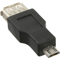 Adaptateur Micro USB, InLine®, prise Micro-B à USB A prise femelle. Cet adaptateur ne est pas compatible OTG.