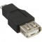 Adaptateur Micro USB, InLine®, prise Micro-B à USB A prise femelle. Cet adaptateur ne est pas compatible OTG.