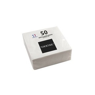 PROnappe Serviette cocktail, 200 x 200 mm, blanc