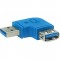 Adaptateur InLine® USB 3.0 Type A mâle à A femelle coudé à 90 °
