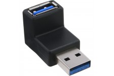 Adaptateur InLine® USB 3.0 Type A mâle à A femelle coudé à 90 °