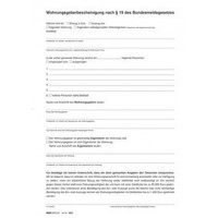 Lot de 10 : RNK Verlag Vordruck 'Wohnungsgeberbescheinigung', DIN A4