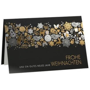 RÖMERTURM Weihnachtskarte 'Goldende Weihnachtskugeln'