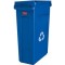 Lot de 4 : Rubbermaid Couvercle Slim Jim pour papier, bleu