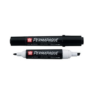 SAKURA Marqueur permanent Permapaque, double pointe, rouge