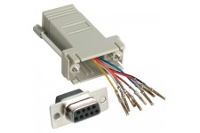 Adaptateur, InLine®, 9 broches Sub D fem. à RJ45 Bu