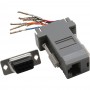 Adaptateur, InLine®, 9 broches Sub D fem. à RJ45 Bu