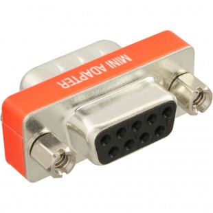 Adaptateur null modem, InLine®, 9 broches mâle/fem.