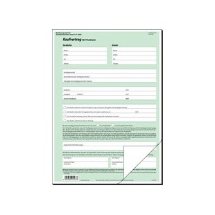 Lot de 25 : sigel Vordruck 'Kaufvertrag allgemein', A4, SD, 2-fach