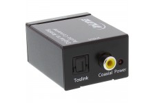 InLine® Audio Converter Entrée numérique vers analogique Sortie Toslink ou RCA 2x stéréo RCA