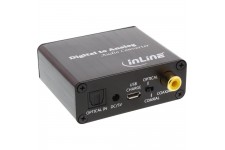 InLine® Audio Converter Entrée audio numérique Talogink et RCA analogique stéréo RCA