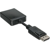 Adaptateur câble DisplayPort, InLine®, prise DisplayPort sur DVI-D 24+1 prise femelle noir, 0,15m