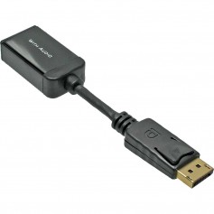 Adaptateur InLine® DisplayPort vers HDMI avec audio mâle à femelle noir