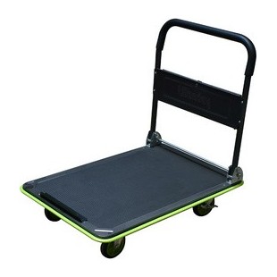 Wonday Chariot à plate-forme en acier, charge: 300 kg, noir/