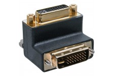 InLine® DVI-I Adaptateur numérique à angle de 90 ° + analogique 24 + 5 mâle à femelle noir