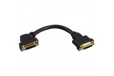 Câble adaptateur InLine® DVI-I 24 + 5 DVI femelle à femelle avec bride 0.2m