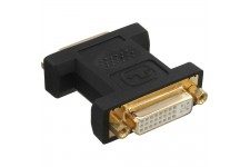 DVI-I Adaptateur, InLine®, numérique + analogique 24+5 prise femelle / prise femelle