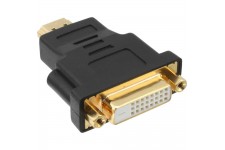 Adaptateur HDMI-DVI, InLine®, prise HDMI sur prise DVI femelle, contacts dorés