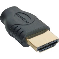 Adaptateur InLine® HDMI HDMI Un mâle vers HDMI D femelle plaqué or