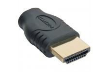 Adaptateur InLine® HDMI HDMI Un mâle vers HDMI D femelle plaqué or