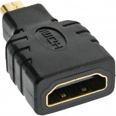 Adaptateur InLine® HDMI HDMI A femelle à HDMI D mâle plaqué or