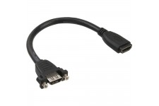 Adaptateur InLine® HDMI Type A femelle à A femelle avec bride 0.2m