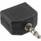 Adaptateur audio, InLine®, 3,5mm jack mâle à 2x 3,5mm jack Bu, Stéréo