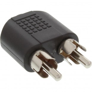 Adaptateur audio, InLine®, 3,5mm jack femelle Stéréo à 2x connecteur Cinch