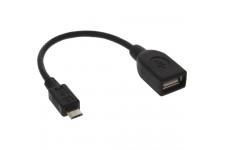 Câble adaptateur USB USB OTG InLine® Micro-B mâle vers USB A femelle 0,15 m