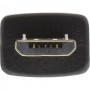 Câble adaptateur InLine® Micro USB OTG Micro-B mâle coudé vers USB A femelle 0,1 m