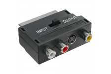 Adaptateur Scart, InLine®, Scart (in/out) à 3x Cinch fem. et 1x S-VHS Bu