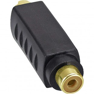 Adaptateur S-VHS actif, InLine®, 4 broches Mini DIN prise à connecteur Cinch femelle, connecteurs dorés