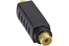 Adaptateur S-VHS actif, InLine®, 4 broches Mini DIN prise à connecteur Cinch femelle, connecteurs dorés