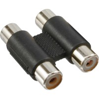 Adaptateur audio, InLine®, 2x connecteur Cinch femelle sur 2x connecteur Cinch femelle