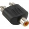 Adaptateur audio, InLine®, connecteur Cinch femelle à 2x connecteur Cinch